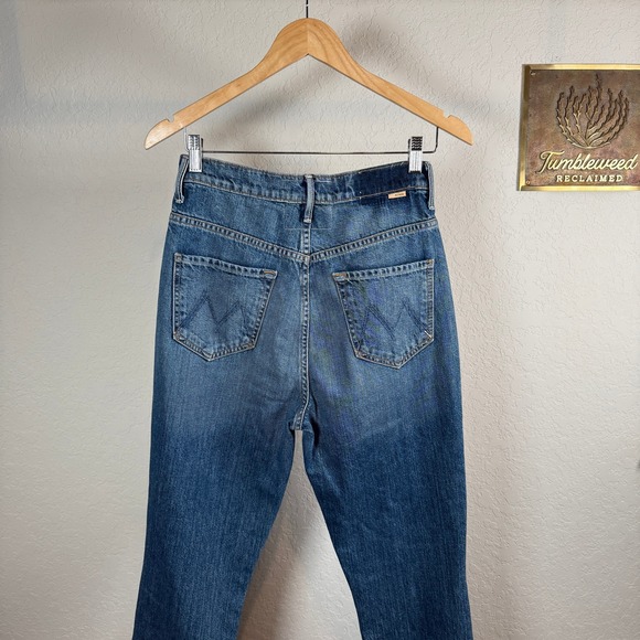 MOTHER The Dazzler Shift Crop Jeans Mid Wash Sin And Suffer Size 29 - Picture 13 of 13